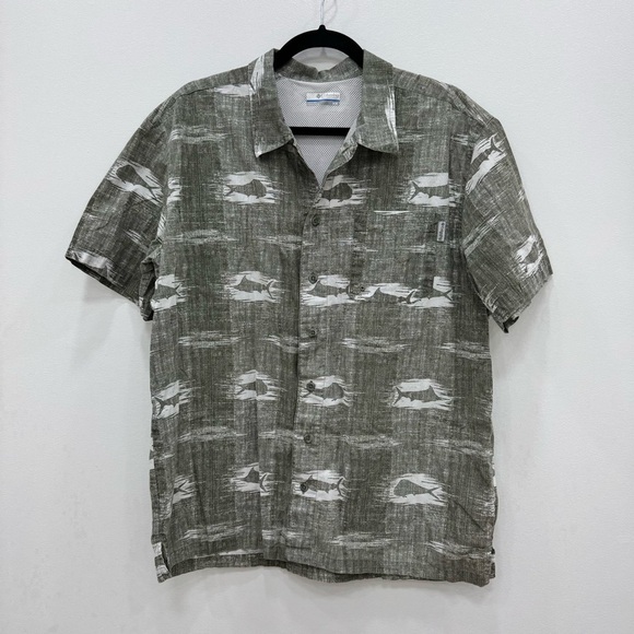 Columbia Trollers Best SS Shirt Mens Vented Fishing Gear Wear Sz Medium Green - Picture 4 of 6